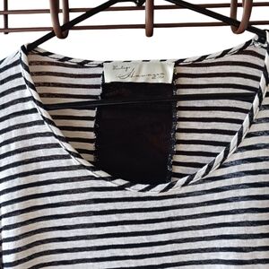 Vintage Havana Black and White Striped Tee